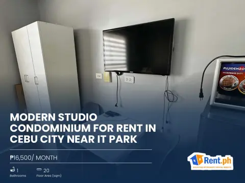 Modern Studio Condominium For Rent in Cebu City near IT Park
