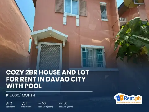 Cozy 2BR House and Lot For Rent in Davao City with Pool