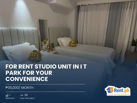 For rent studio unit in I t park for your convenience