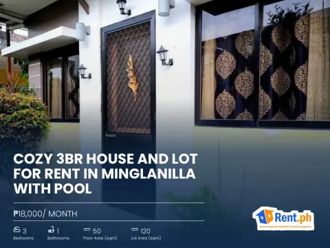 Cozy 3BR House and Lot For Rent in Minglanilla with Pool