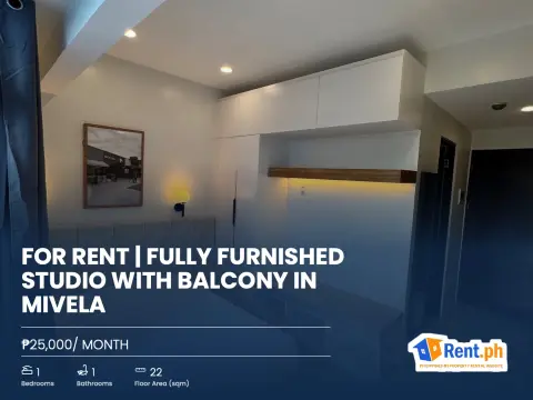 FOR RENT | FULLY FURNISHED STUDIO WITH BALCONY in Mivela