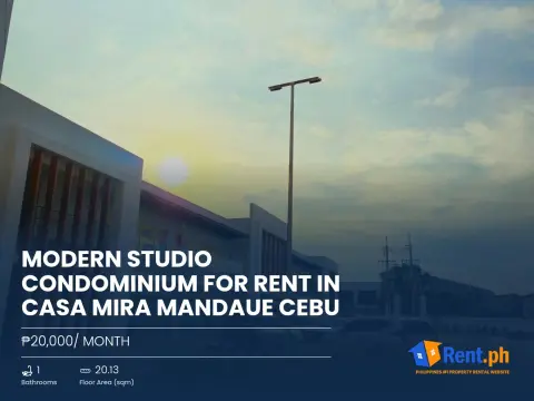 Modern Studio Condominium For Rent in Casa Mira Mandaue Cebu